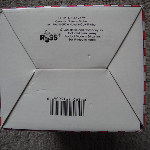 Russ & Berrie Ceramic Novelty Cow Pitcher - Picture 7 of 7